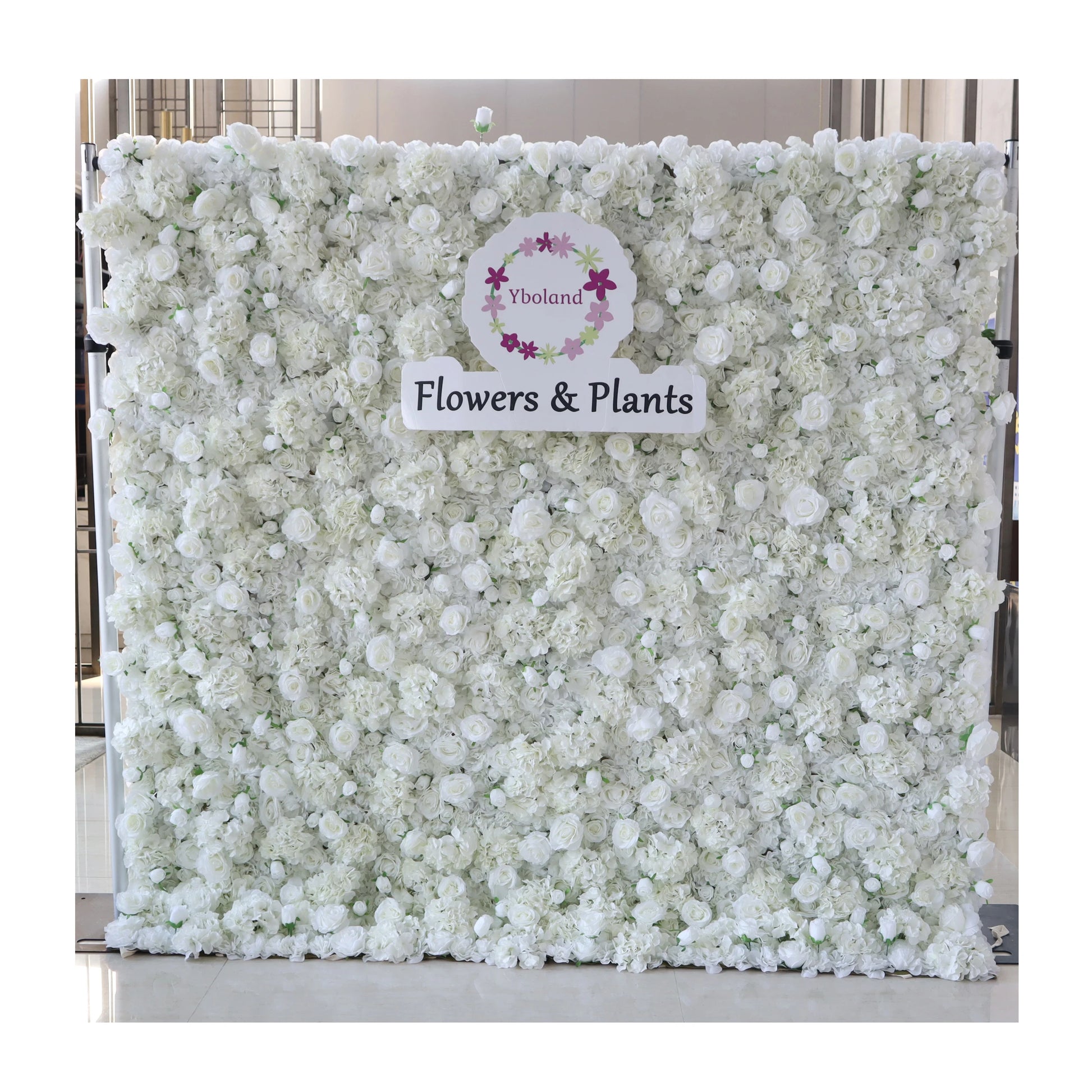 5D 3D Roll up Fabric Cloth Wedding Party Event Decor Flower Wall Panel Artificial Silk Rose Flower Wall Backdrop for Wedding