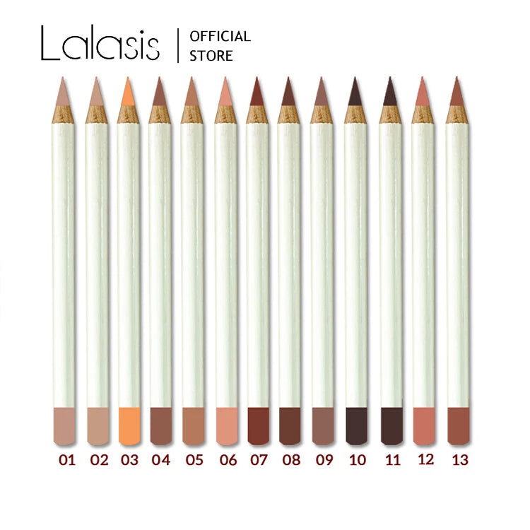 Lalasis Creamy pink Lip Liner Lipliner Pencil Wholesale Waterproof Custom Nude Dark Brown Lip Liner Pencil Private Label