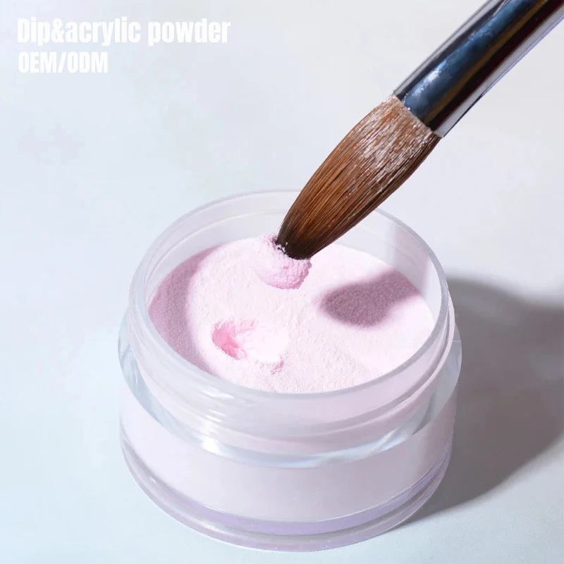 New 2 in 1 Dipping Powder Clear Nude Nail Art Salon Dipping Powder Wholesale Acrylic Dipping Monomer Glue System 2 in 1 Powde