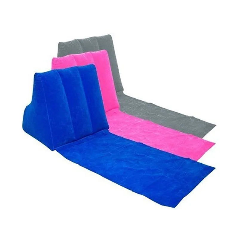 CSP-014 Inflatable air Bed with Pillow Inflatable Portable Outdoor Travel Beach Use Inflatable Triangle Shape Cushion