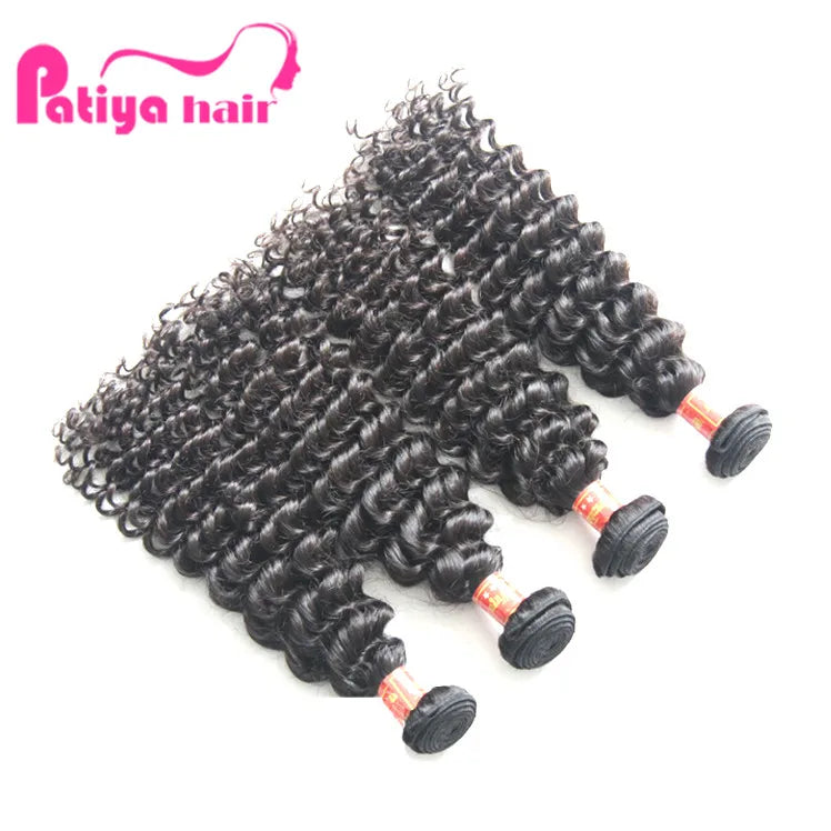 Human Hair Extensions Burmese Deep Wave Remy Virgin Hair No Shedding Double Weft Eurasian Hair Bundles