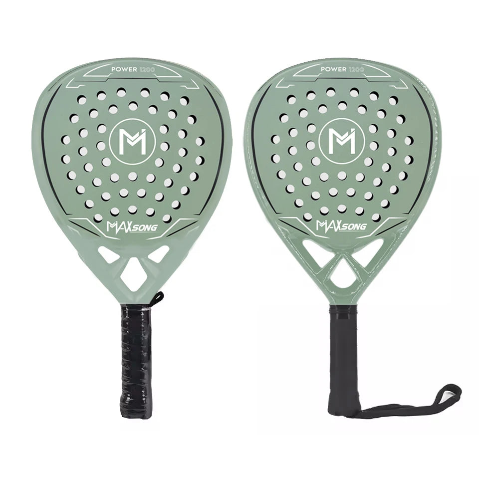 Top Selling High Performance Padel Racquets 18K Carbon Diamond Shaped Paddle with Sandy Effect Shovel Design