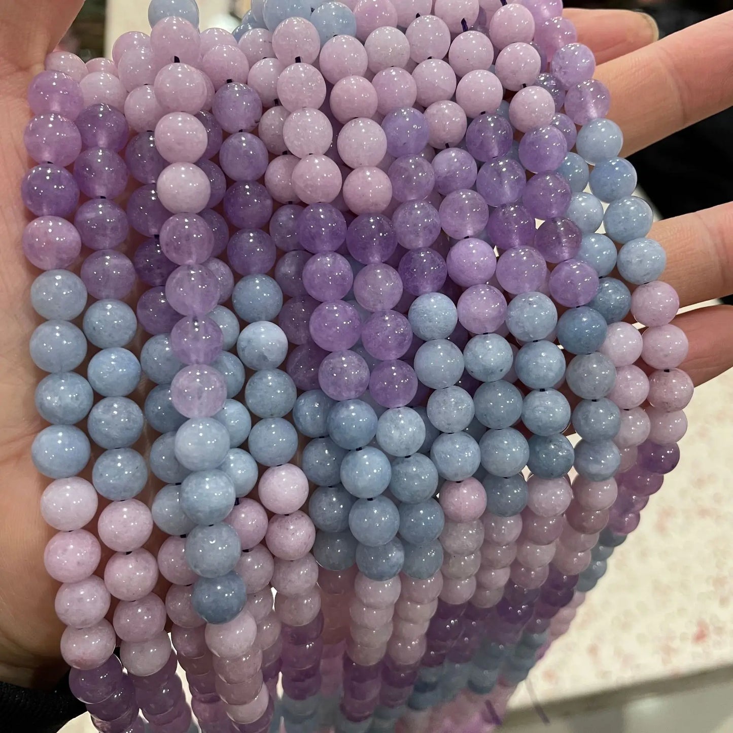 Natural Loose Stone Morgan Gradient Beads Gemstone 6mm 8mm 10mm Round Smooth for DIY Jewelry Making