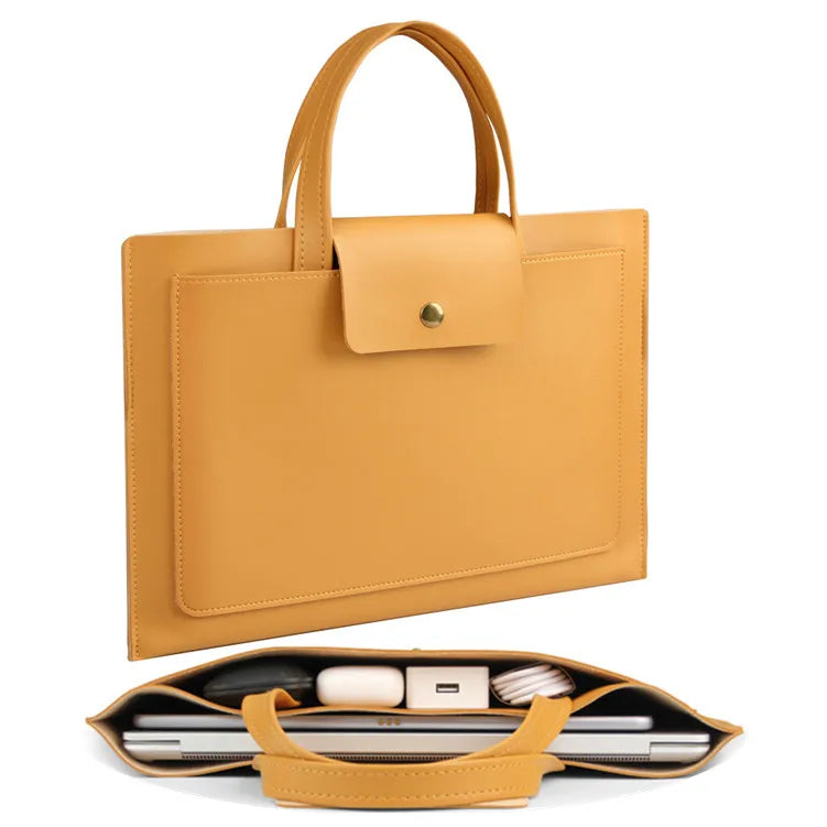 Luxury PU Leather Women's Good Price Technology Travel Waterproof Lawyer Business Briefcase Ladies Computer Handbag Laptop Ba