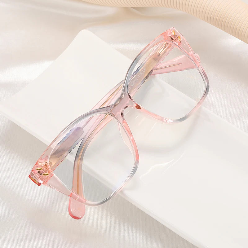 TR Plug-in Frame 82044 New Style Cat-Eye Frame Glasses Two-color Frame Fashionable Anti-Blue Light Computer Glasses 2026