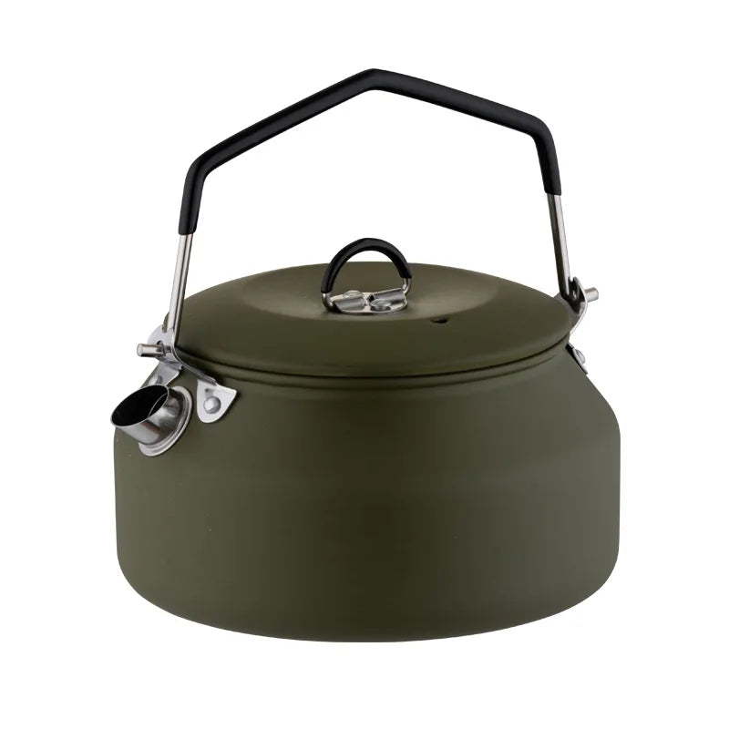 1L/1.5L Portable Food-Grade Outdoor Kettle 304 Stainless Steel Stove Cassette Gas Tea Capacity Outdoor Camping Kettle Light