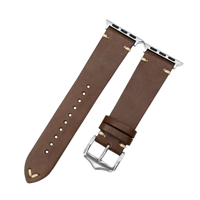 Luxury Smart Watch Strap Genuine Suede Leather Watch Band with 38/40/41 Mm 42/44/45/49 mm