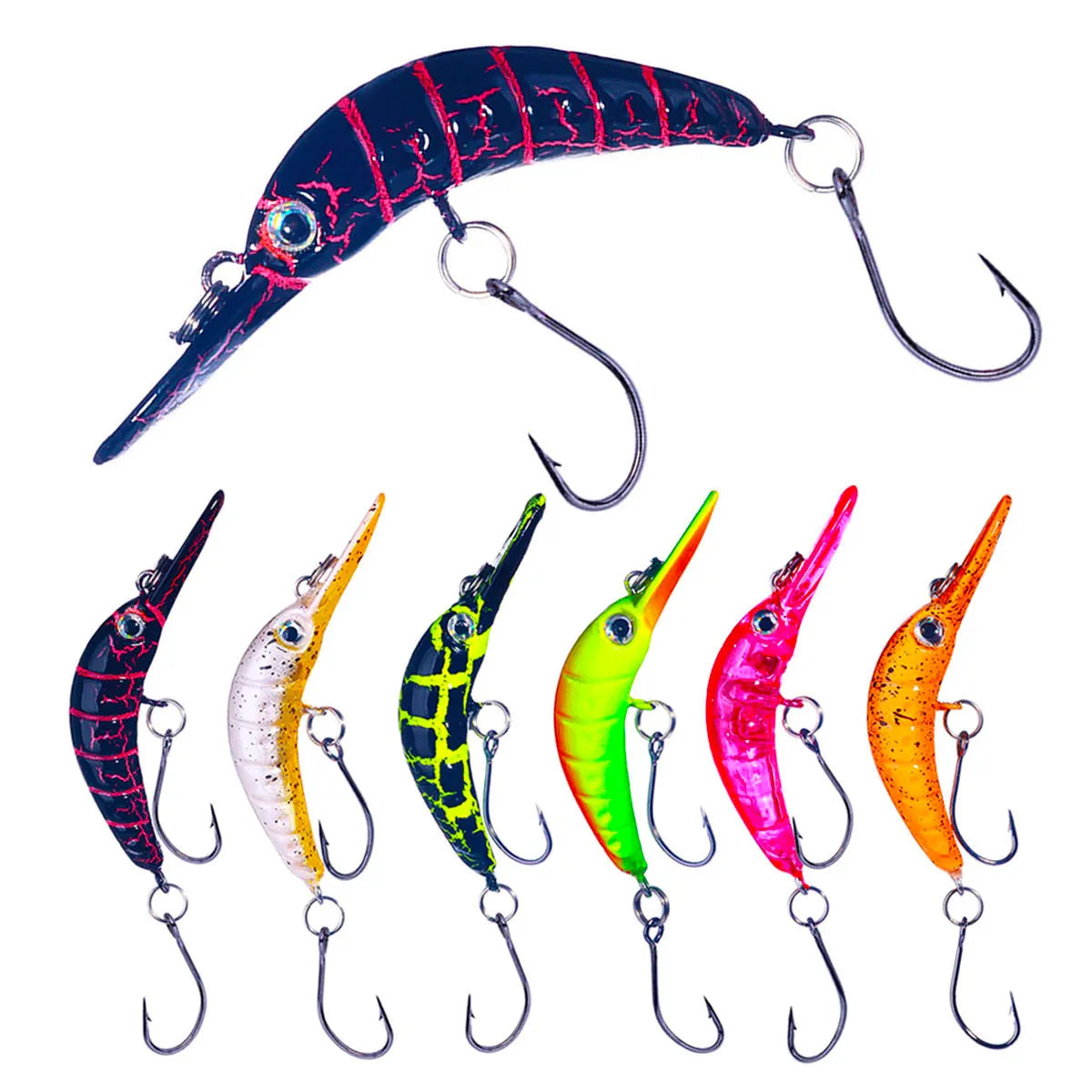 Wholesale MI159 5.2cm 2.6g Artificial Hard Plastic Bait Worm Shape Jerkbait Minnow Fishing Lures