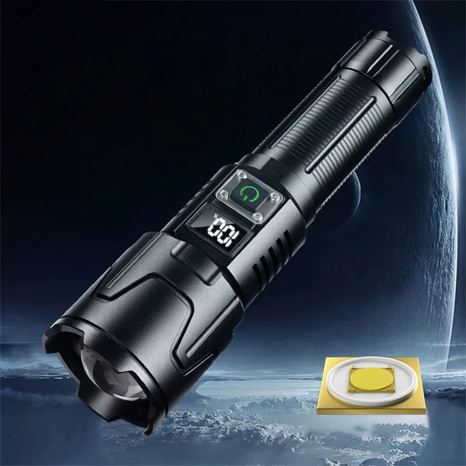 High-Quality High-Intensity Patrol Tactical Flashlight Rechargeable Zoomable Long-Range Outdoor Lighting Camping LED Torch