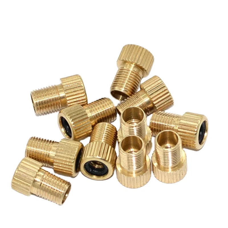 5PCS Bike Valve Adapter Convert Presta to Schrader Valve Bicycle Pump Air Nozzle Tube Tools Bicycle Accessories