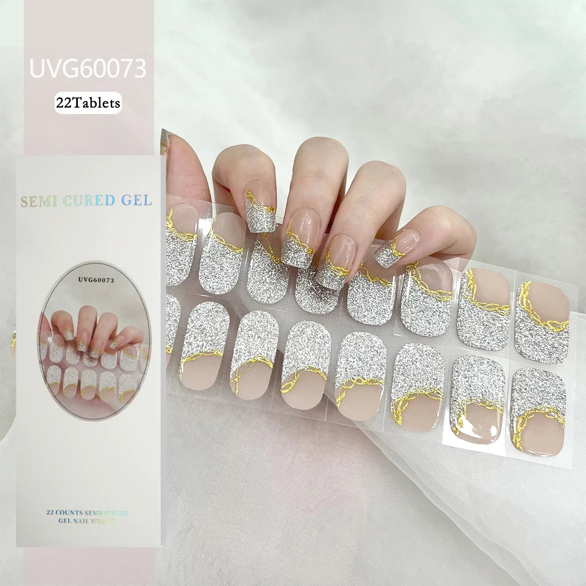 Women's 3D DIY Nail Art Sticker French Christmas Japanese Summer Design Customized Colors Pearl Pigment 22 Pcs Wholesale Unit