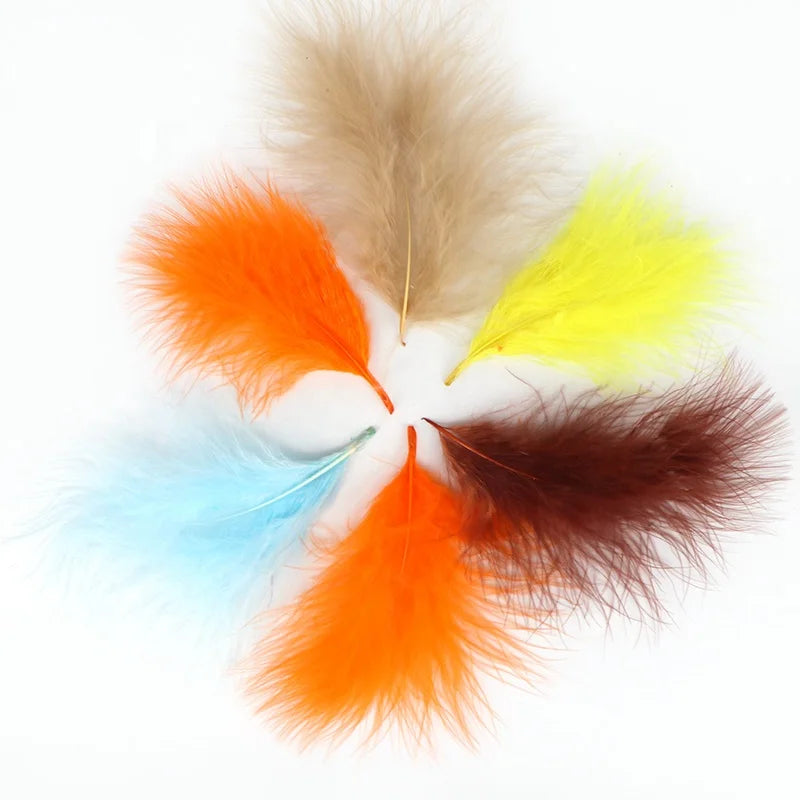 28 Colors Dyed Wholesale Turkey Feather Multi-Color 6-12CM White Unparried Marabou Feather Fans Black Turkey Feathers US Orig
