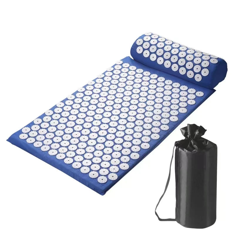Health & Beauty Yoga Acupuncture Mat Massage Cushion with Pillow Set Neck Back Accupressure Massage