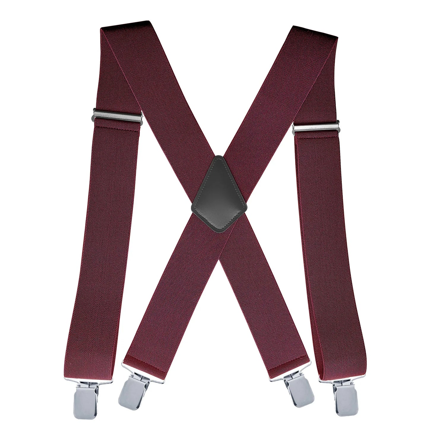 Men's Heavy Duty 5cm/2 Inch Wide Work Suspenders with 4 Strong Adjustable Elastic Clips Big Size Trouser Braces Straps