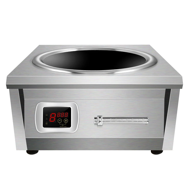 Concave Electric Commercial Induction Cooker 6000W 220v Heavy Duty Stainless Steel Touch Control Restaurant Hotel Kitchen