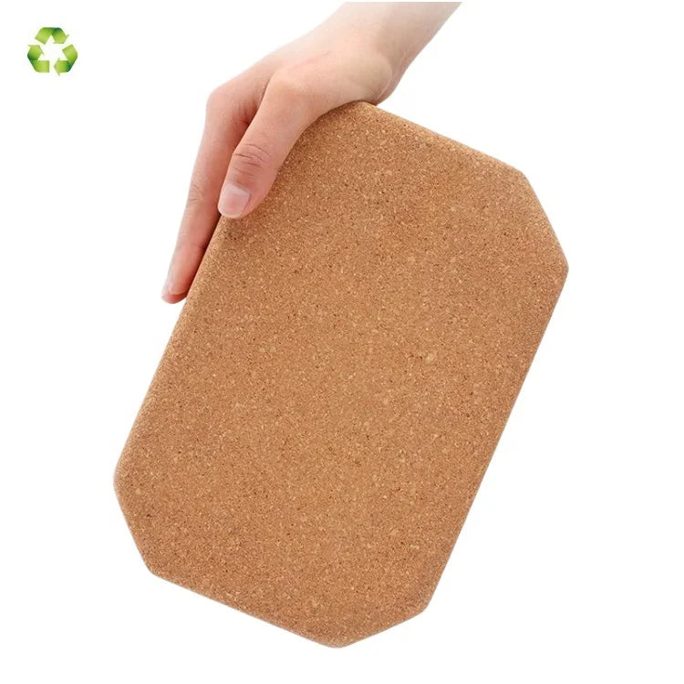 Custom High Density Octagonal Cork Yoga Block-Eco-friendly Water-proof Non-Slipping for Dance Fitness & Bodybuilding