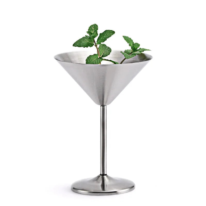 Stainless Steel Cocktail Cup Stainless Steel martini Glass  8 oz Metal Cocktail Glasses