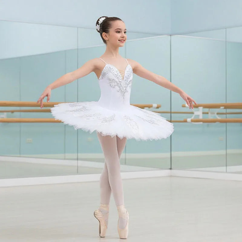Children Ballet Tutu Skirt Performance Clothing Girls Red Swan Lake Dance Costumes Ballerina Dress Professional Ballet Dress