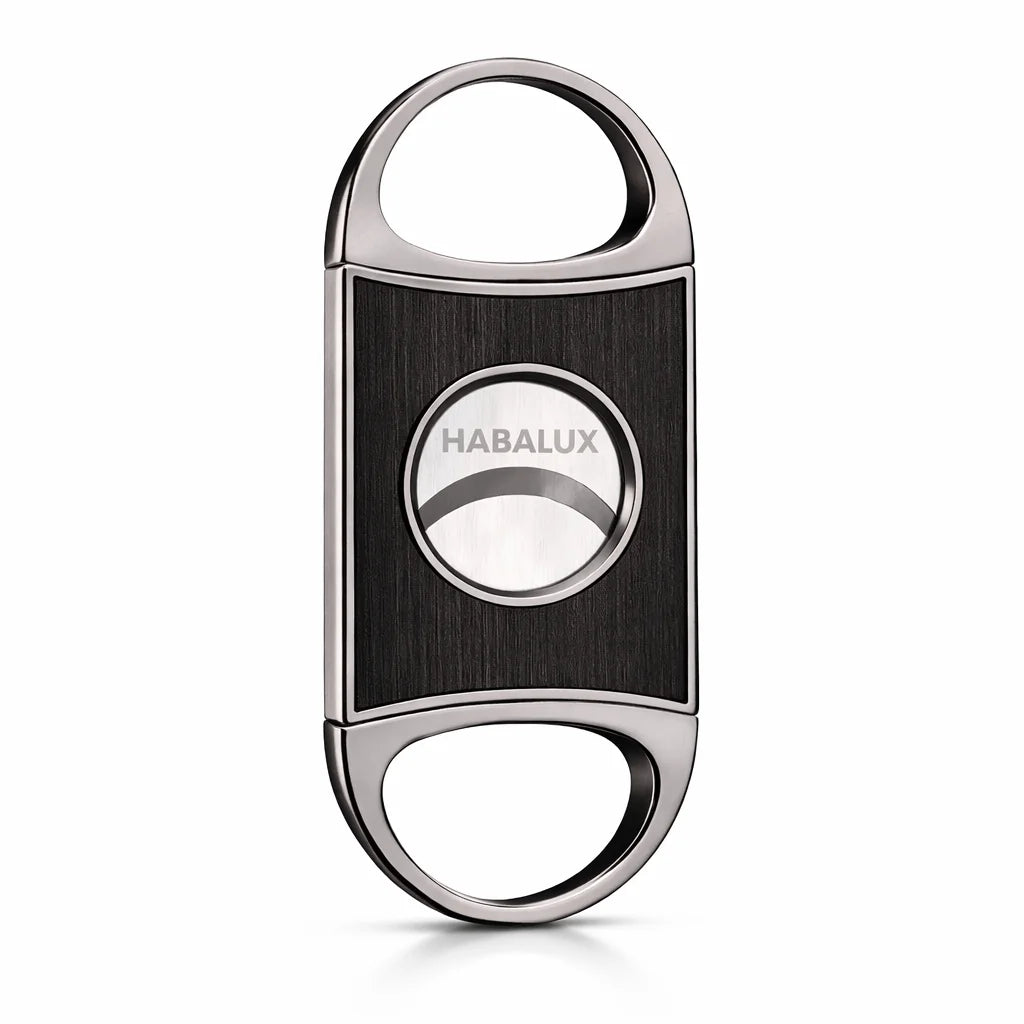 New Luxury Zinc Alloy Double Blade Cigar Cutter With Shell Piece Gift Box Packing CM-047