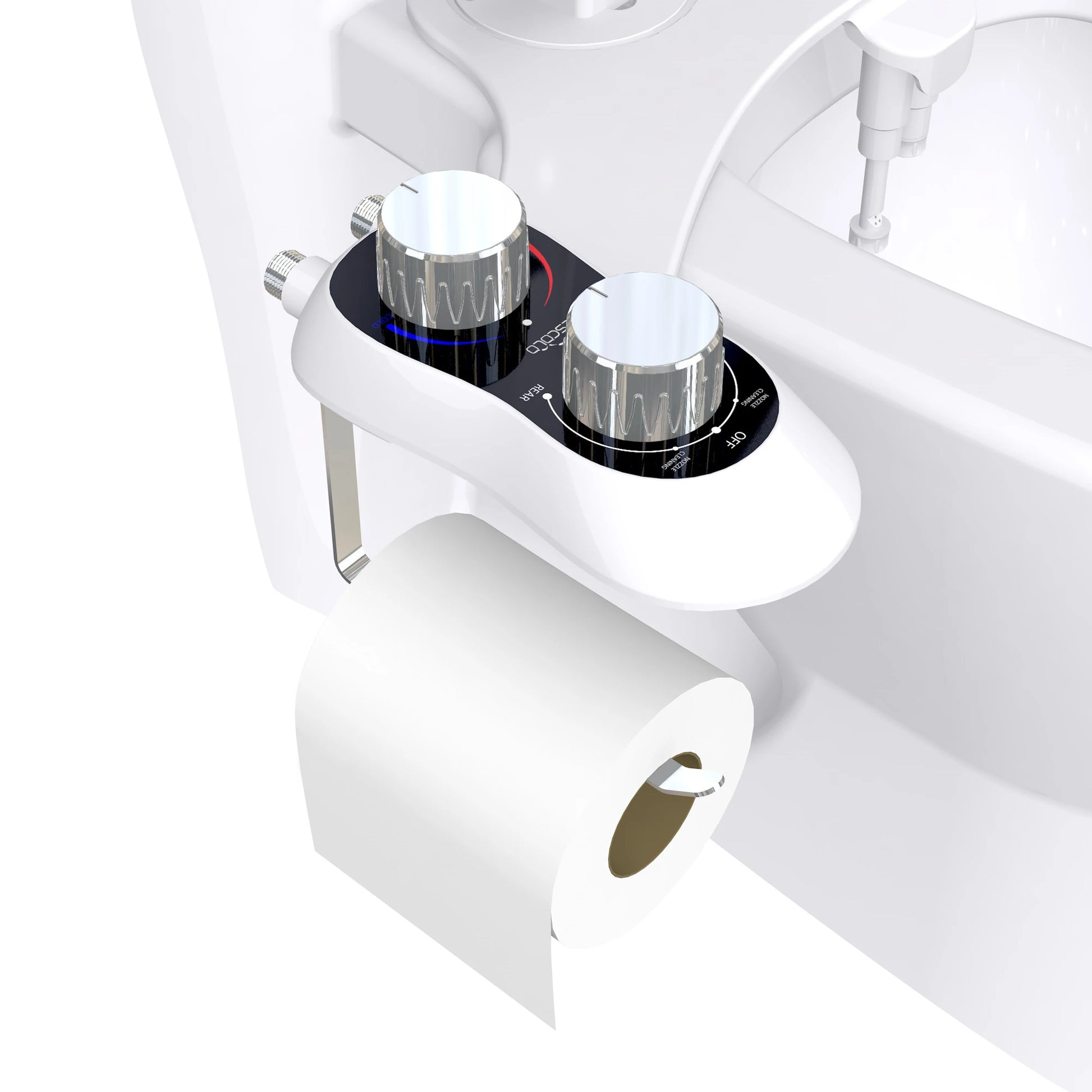 Adjustable Water Pressure Non-Electric Bidet with Self-Cleaning Dual Nozzle Frontal Feminine Wash Spray Bidet