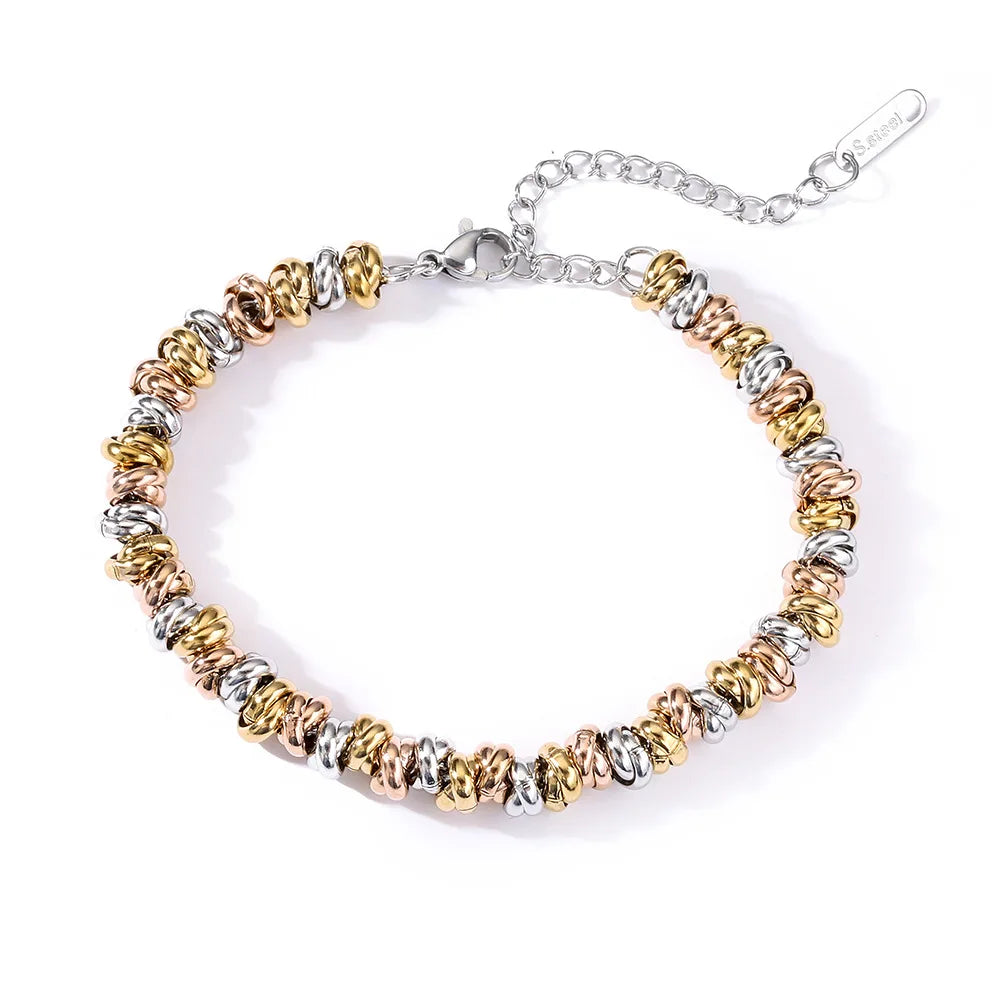 Trend 316L Stainless Steel Rose Gold Silver Color Bracelets for Women Party Jewelry Bracelets on Hand