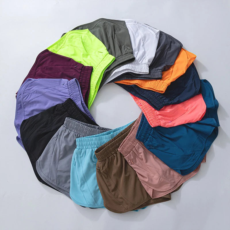 Factory Hot Sale Sport Summer Shorts Double Layer Elastic Quick Dry Sweat Wicking Breathable Yoga Fitness Track Shorts