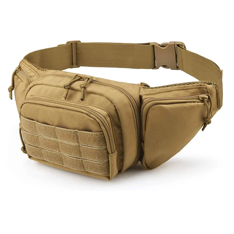 Outdoor Concealed Holster Carry Sports Waist Bag 1000D Nylon Heavy Duty Waterproof Molle EDC Pouch Sports Fanny Pack for Men