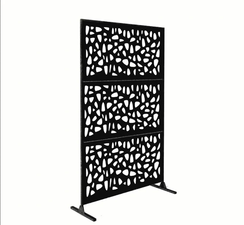 Reilbu Modern Style Geometric Figures  Laser Cut Aluminium Fencing Privacy Screen Garden Fence