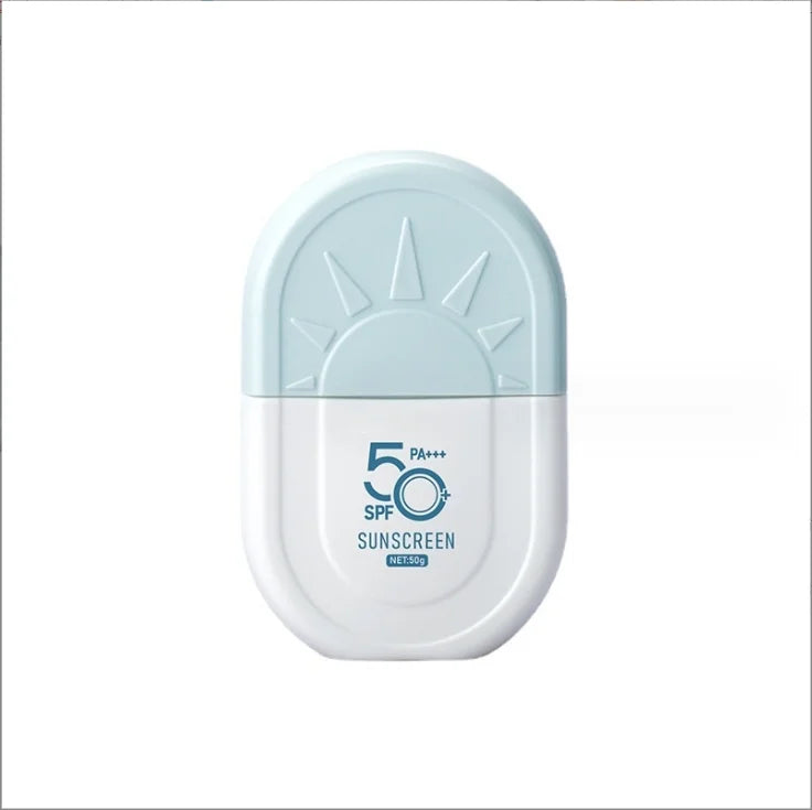 50ml White Sunscreen Bottle Hand Cream Isolation Flask Hot Stamping Skincare Packaging Materials with Cork Sealing
