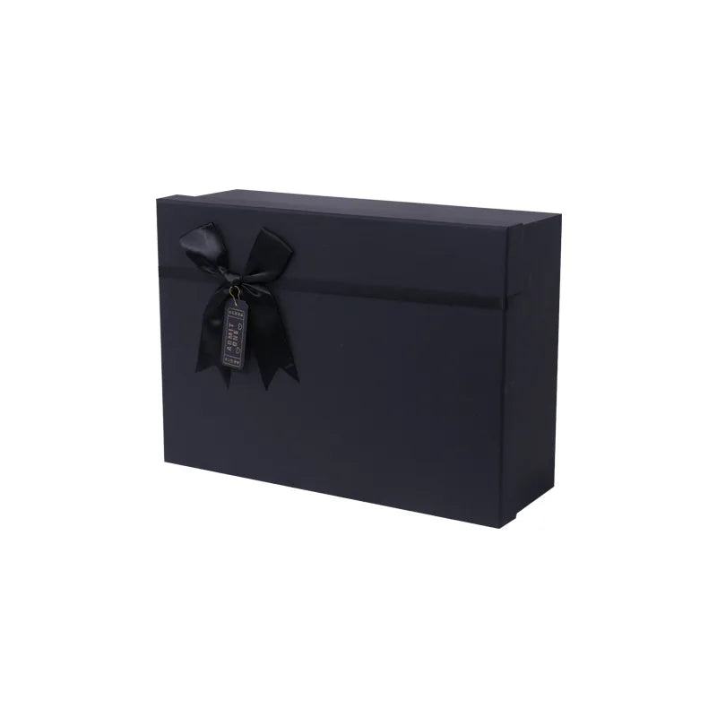 Beautiful Bow Gift Box Black Lid Packaging Birthday Gift Creative Holiday Gift Box