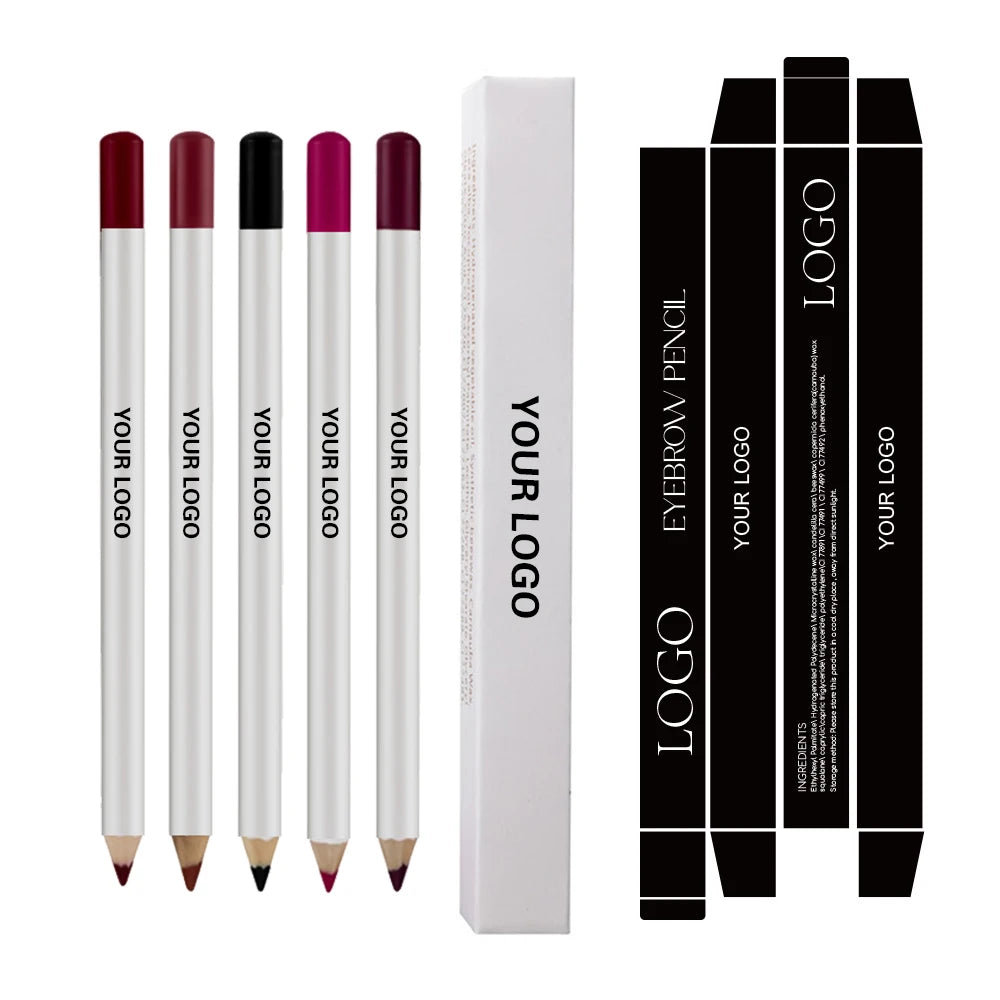 Wholesale Private Label Waterproof Retractable Peel Off Gold Matte Creamy Lipstick Lip Gloss Lip Pencil Liner Set for Dark Sk