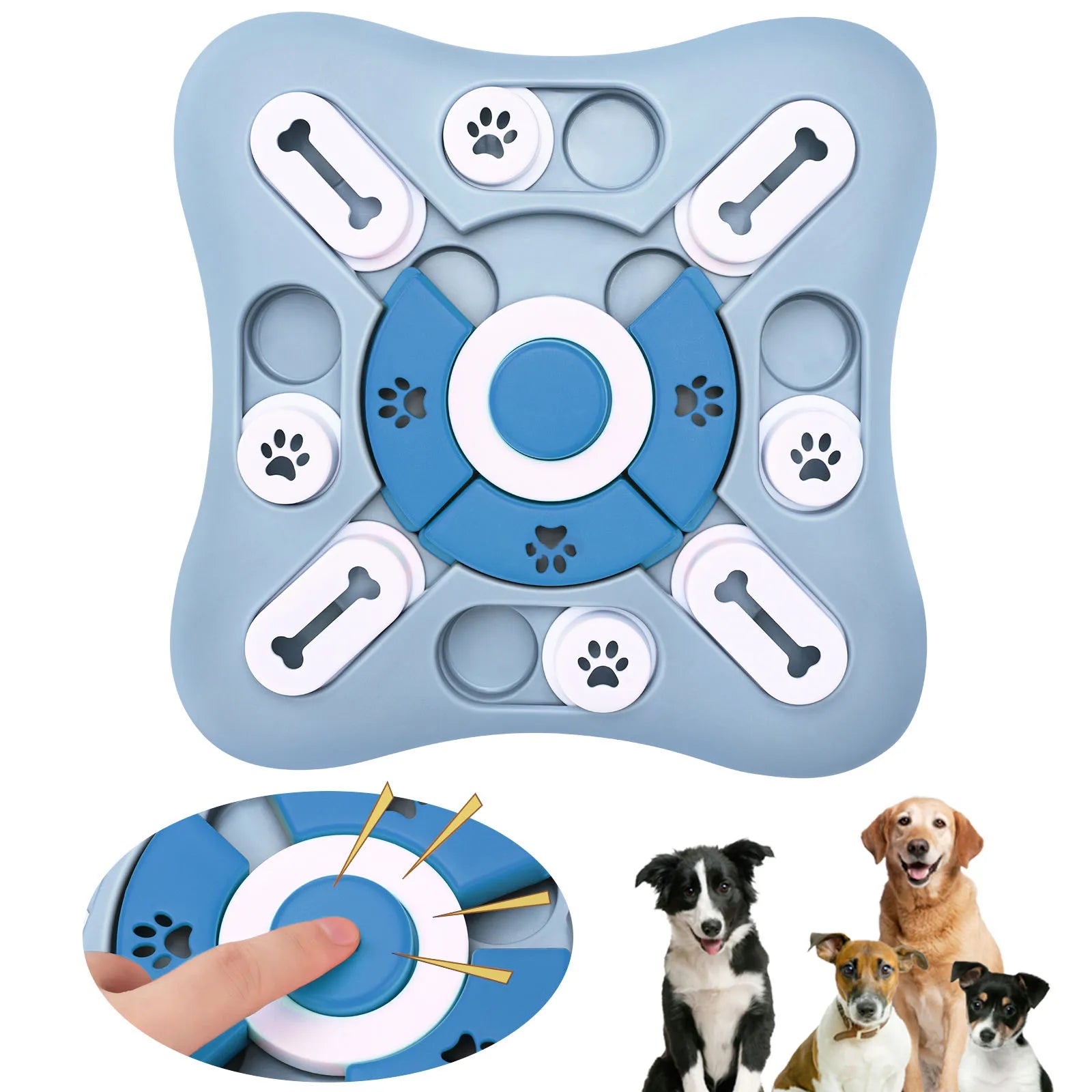 Free Sample Safe and Secure IQ Training Slow Food Dispenser Feeder Squeakers Chewdog Puzzle Toys for Large Dogs