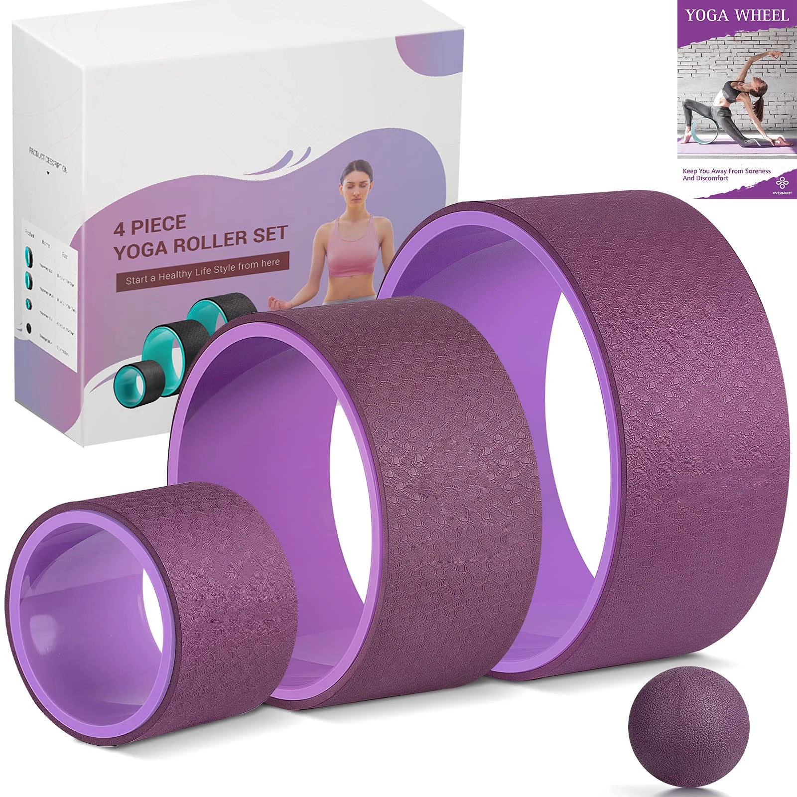OEM Yoga Wheel ABS Material Eco-friendly Custom Logo & Color Options for Home Use Body Shaping Exercise