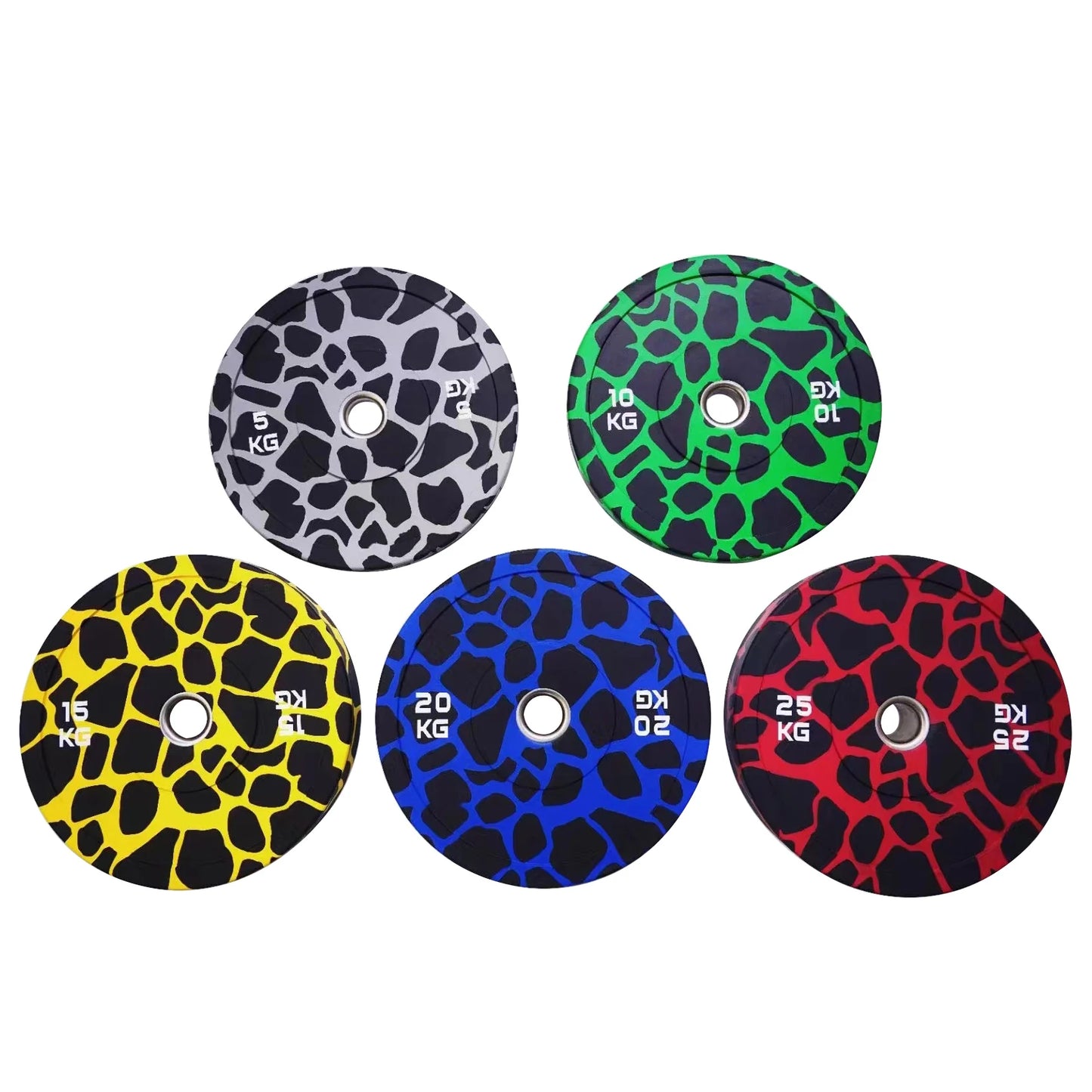 Water Corrugated Barbell Plate 5-25KG Commercial Gym Strength Training Hand Grip Weightlifting Bumper Plates