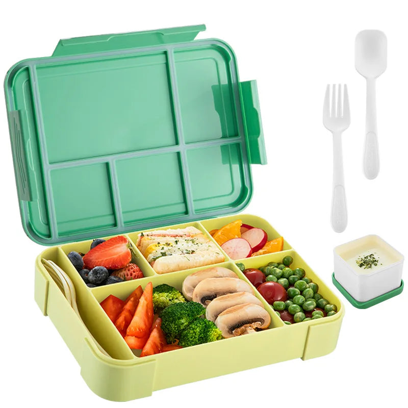 Funny Lunch Box with Compartment 1330ml Lancheiras Plastic Skewers for Kids Lunch Box for Children or Adult