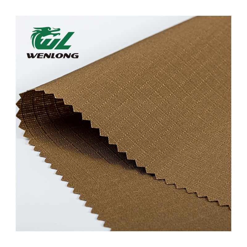 RTS Camouflage Ripstop Fabric Plain Dyed T/C 80/20 Flame Retardant Woven Tear-Resistant Corote Brown for Boys Tactical Gears