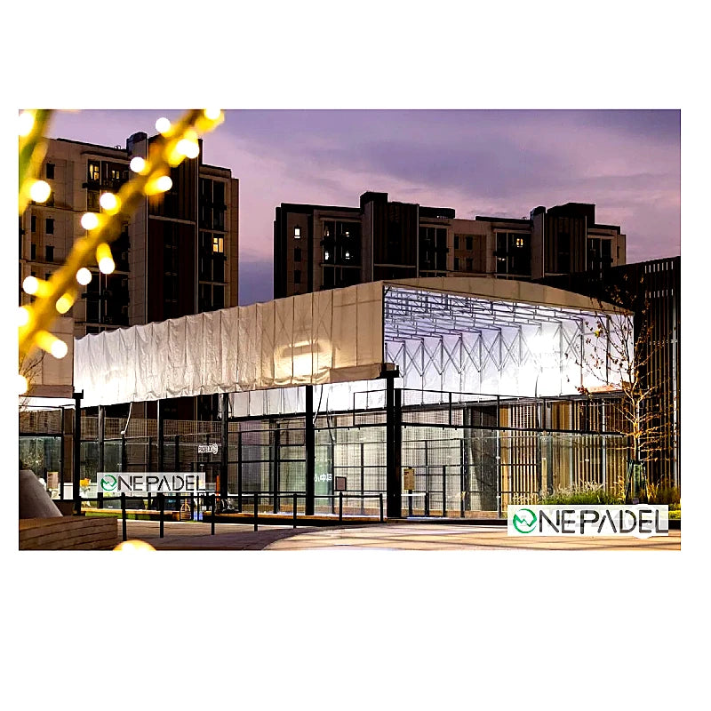Oneness Hot Dip Galvanized Steel Poles Padel Court Panoramic Type 12mm Tempered Glass Multi-color Options ISO Certified 15+