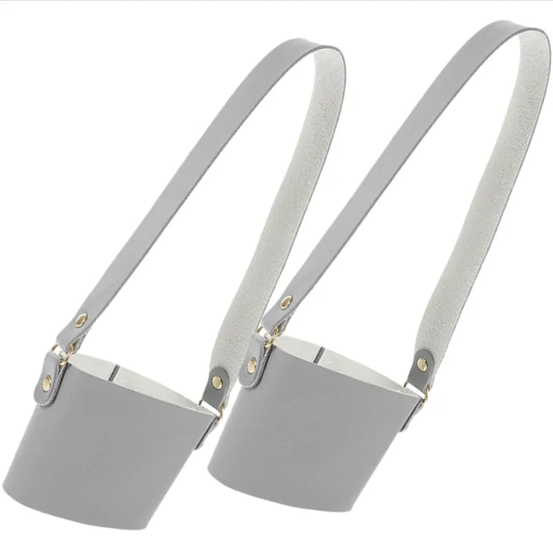Durable PU Leather Cup Cover for Milk Tea Coffee Smooth Surface Custom Stainless Steel Cup Sleeve
