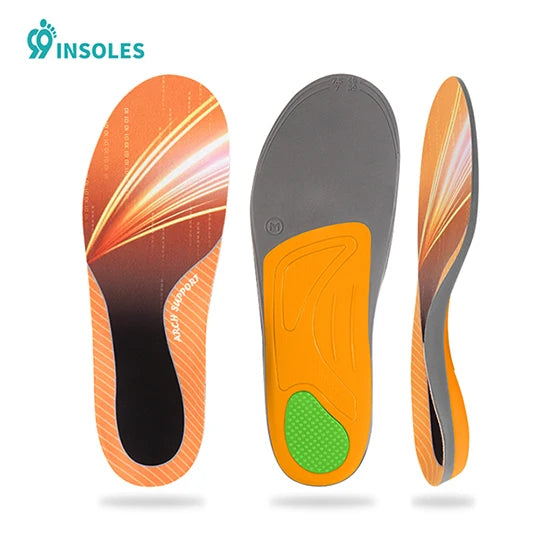 Wholesale Custom Print Pu Heat Moldable Orthopedic 3.5cm Height Plantar Fasciitis Arch Support Posture Corrector Insole Ortho