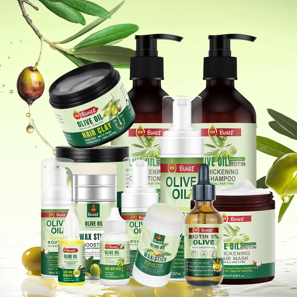 Private Label Factory Oem Hair Growth Olive Oil Shampoo and Conditioner Hair Shampoo Set for Hair Growth