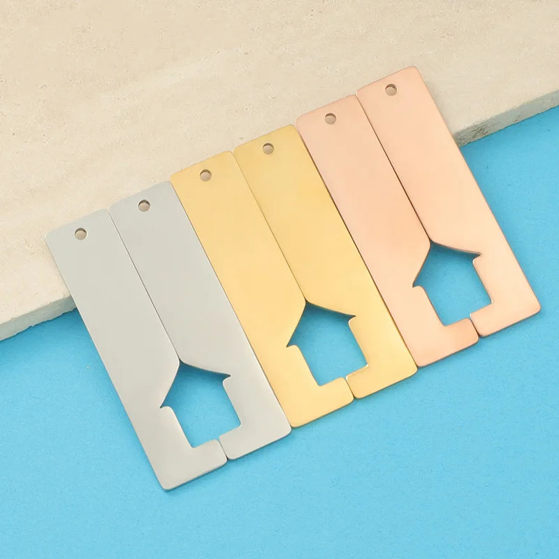 Newest Couple Necklace Mirror Polished Stainless Steel Splicing Big Love Pendant DIY Bracelet Necklace Pendant Accessories