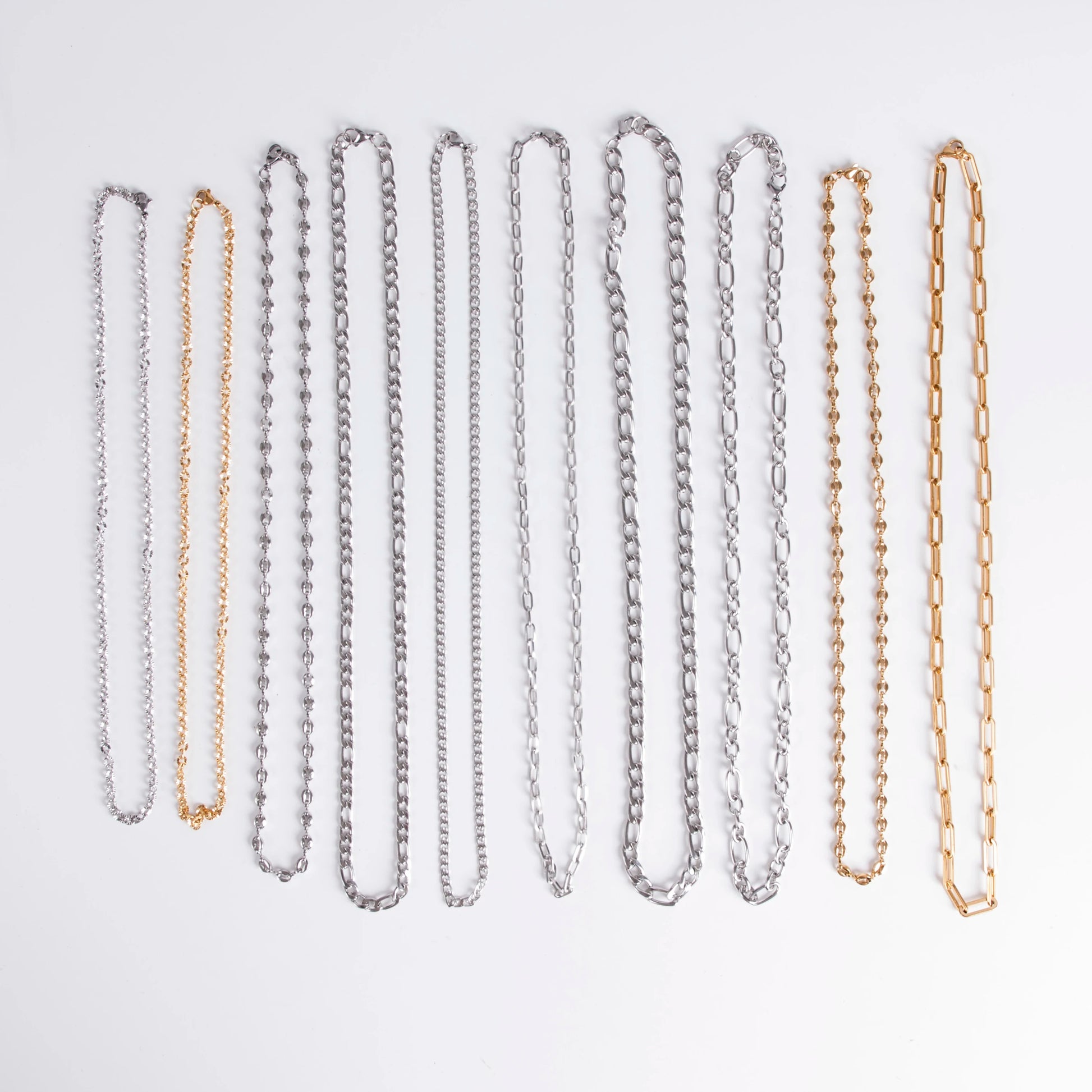 2024 Wholesale High Quality Gold Stainless Steel Necklace Gold Plated Lobster Buckle Necklace Chain