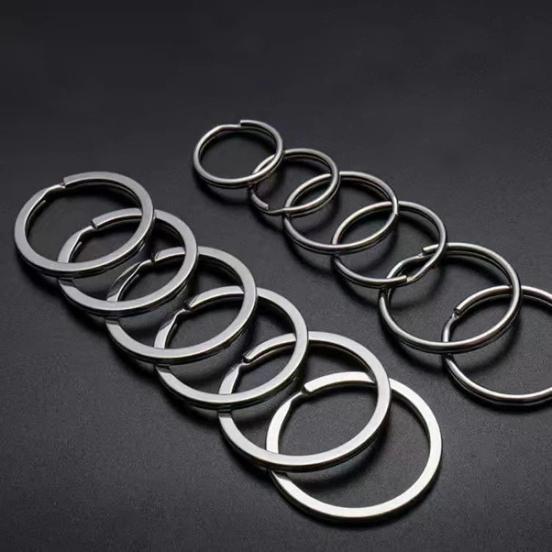 Factory Price Plated Silver Metal Split Flat Key Ring - 20/25/30/32mm Sizes for Luggage & Keychain Accessories