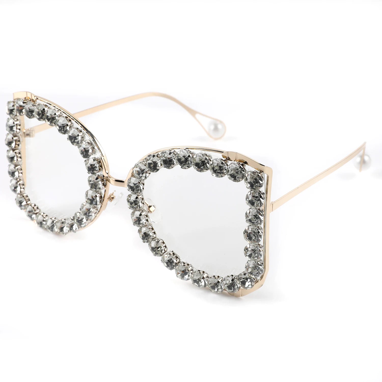 Outdoor Driving Cross Border Sunglasses Spice Girls Street Photo Frameless Diamond-encrusted Elegant Stylish Women's Sunglass