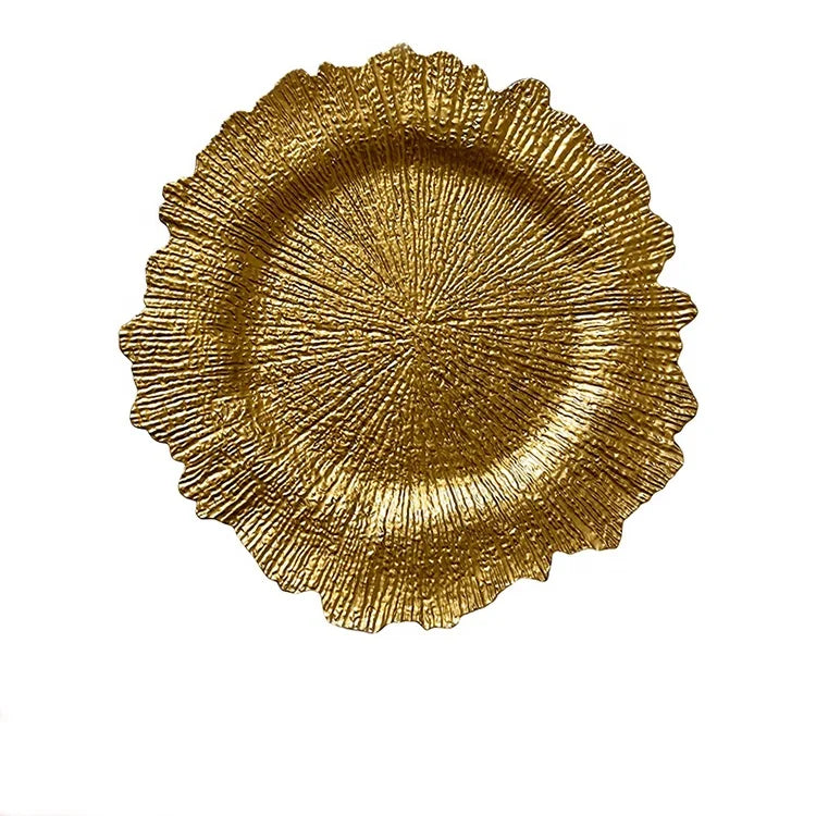 Wholesale Silver Gold Snowflake Dishes & Plates Spray Painted Fruit Tray for Beauty Dessert Decoration for Gifts & Parties Pl