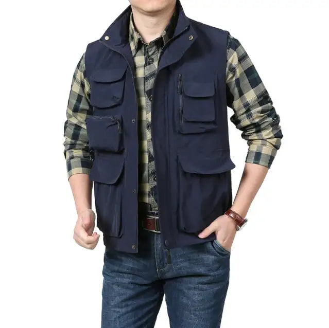 Workwear Multipocket Work Wear Worker Tool Custom Veste Multi Pocket Work Mens Utility  Vest Outdoor
