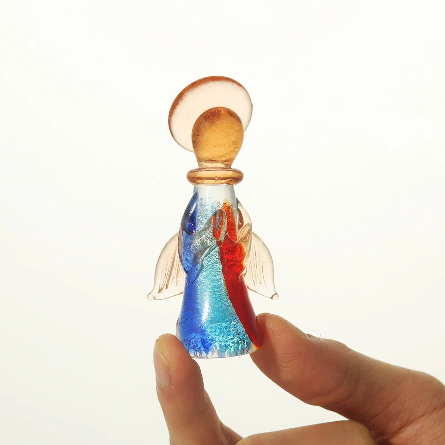 Crystal Angel Figurine Christmas Decorative Glass Ornaments Collectible Gift for Kids for Mother's Day.