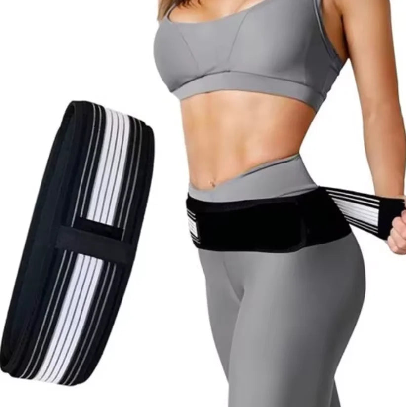 OEM High Quality Toweling Fabric Si Joint Hip Belt Compression Pelvic Belt Adjustable Low Back Brace Support Sacroiliac Belt