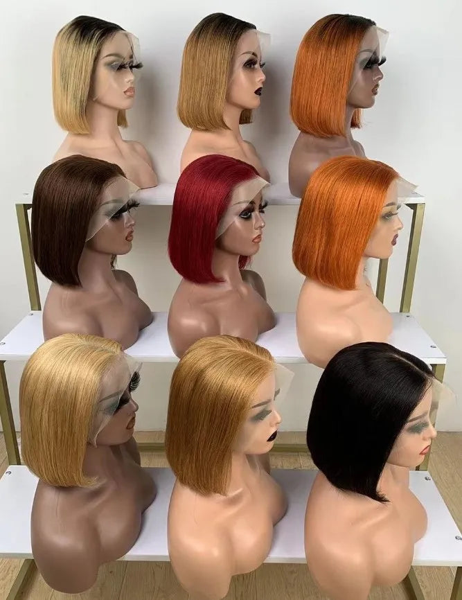 Wholesale Bob for Wig 100% Virgin Human Hair Transparent for Lace Baby Hair Short Wig High Quality
