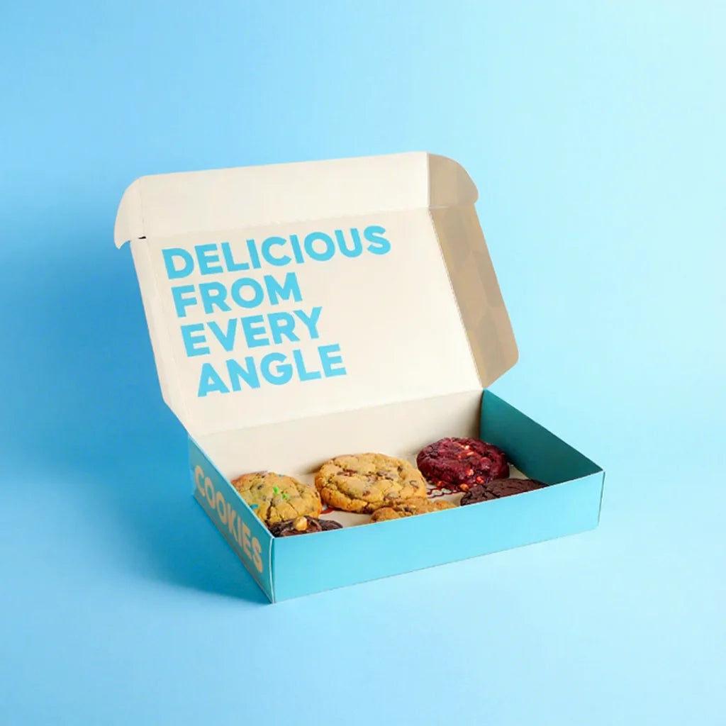 Custom 6pcs Cookie Box Food Grade Cardboard Cookie Boxes Bakery Packaging with Customer's Logo